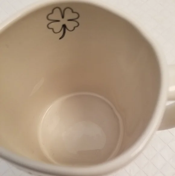 Rae Dunn Mug St Patricks Day Irish Shamrock Pinch Me Magenta Coffee Tea Cup - Picture 3 of 4